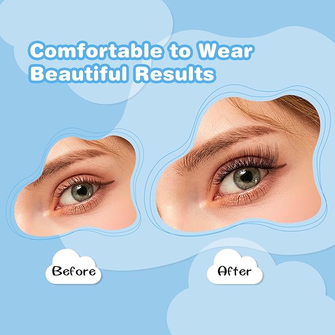 DIY Lash Extension Kit Lash Clusters 144Pcs 10-18mix Length Ultra Soft Lash Clusters Kit Lash Bond and Seal Lash Glue Lash Remover for DIY Eyelash Extensions(Marshmallow,D-10-18mix)