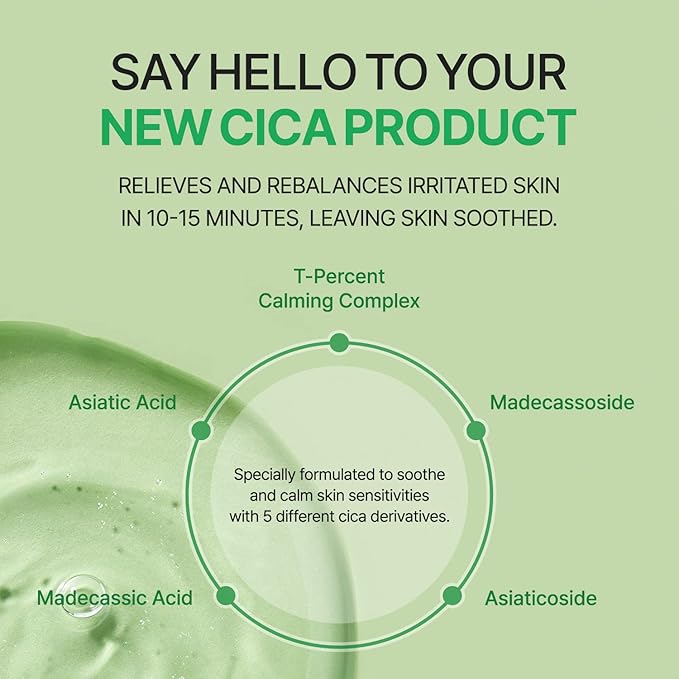 Torriden BALANCEFUL Cica Facial Masks (10 sheets) | Extra Soothing Care | 5D CICA, Hydrolyzed Hyaluronic Acid, Panthenol | Korean Face Mask