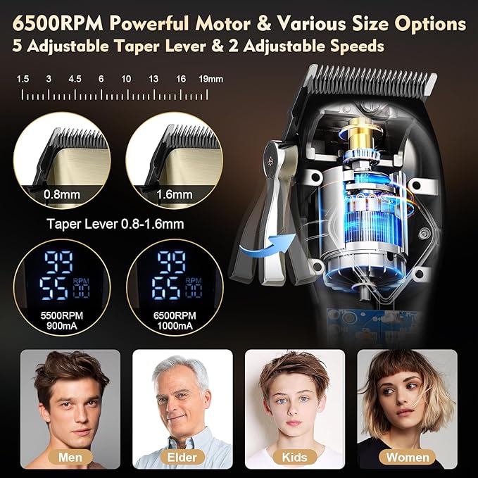 Professional Hair Clippers for Men,3 in 1 T-Blade Trimmer,Nose Electric Shavers,Cordless Barber Clippers, Bald Trimmer and Razor Shavers Set Hair Cutting Kit Gift for Men