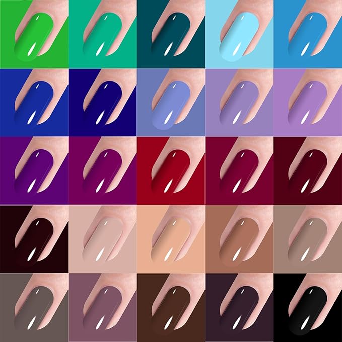 Vishine Gel Nail Polish Set - 45 Color Gel Nail Polish with Base Top Coat Lasting Nail Gel Polish Soak Off UV LED Gel Polish Manicure Kit 48Pcs 8ml