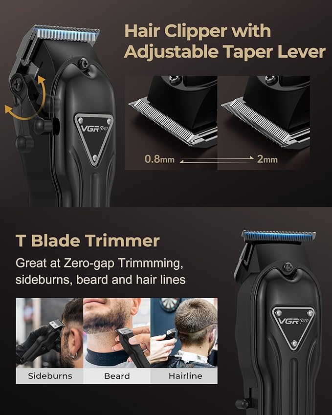 Hair Clippers for Men Professional, Cordless Clipper and Trimmer Set, Clippers for Hair Cutting Kit with Long Battery Life, Electric Hair Trimmer for Family Barber Kids Use