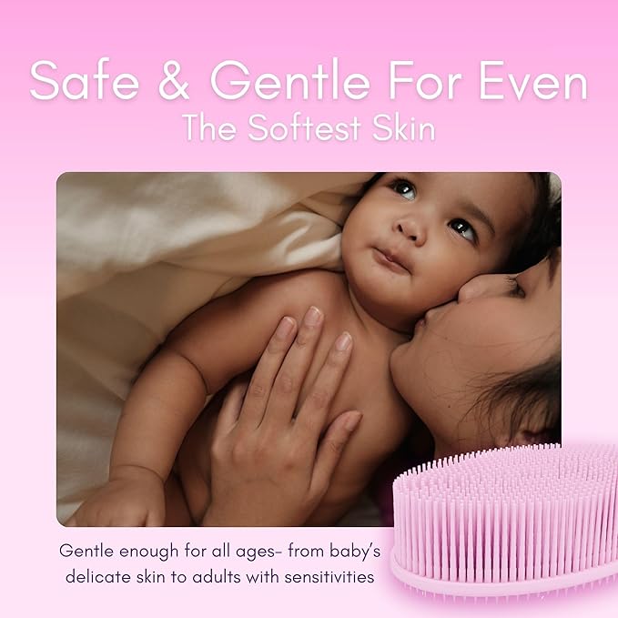 Avilana Body and Face Scrubber Combo – Includes Dual-Sided Body Scrubber and Gentle Face Scrubber – Hygienic, Long-Lasting, and Gentle for Body and Face