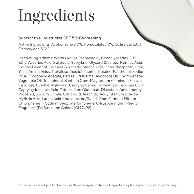 Murad Superactive Brightening Moisturizer SPF 50 Travel - Vitamin C Packed Hydrating Ulta Sheer Facial Sunscreen W/Lipid-boosting Technology for Preventative Aging Protection from UVA/UVB (1.7 Fl Oz)