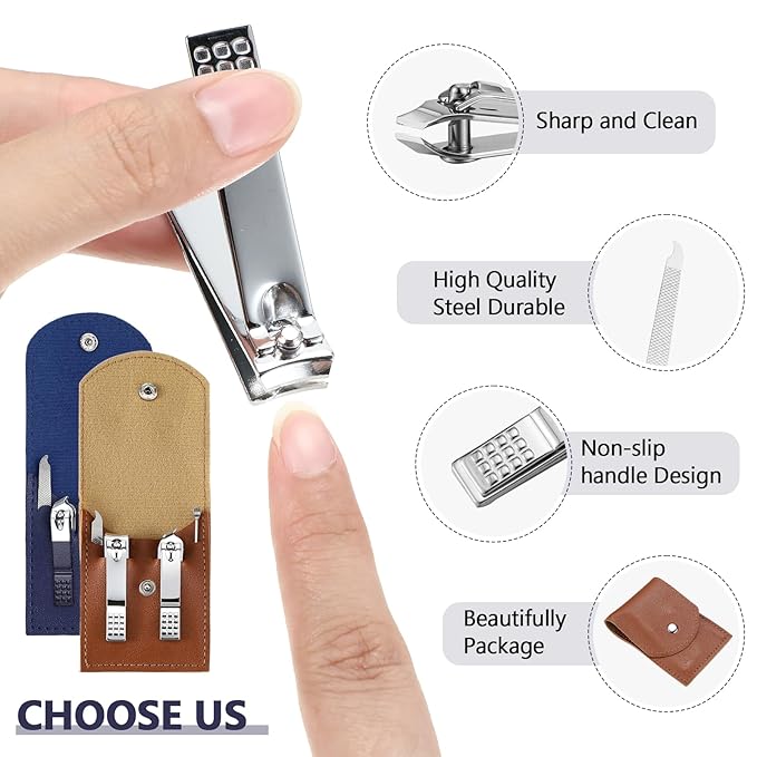 Geosar 50 Set Travel Manicure Kit Nail Clippers Pedicure Professional Nail Care Tools Stainless Steel Grooming Set with Portable Travel Case Gifts for Mother Father(Multi Colors)