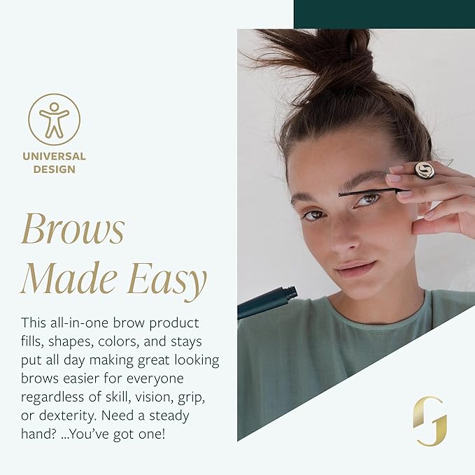 GUIDE Beauty Brow Moment, One-Stop Brow Gel with a Fine Tip Brush to Expertly Fill, Shape & Set, Patented GUIDE Ring for an Easy, Secure Hold (Light)