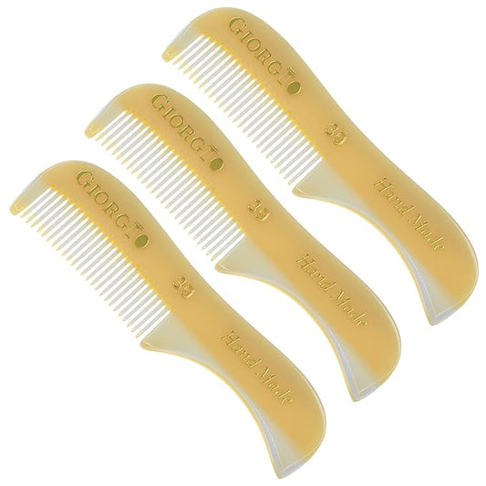 Giorgio G39 Extra Small Men's Fine Toothed Beard and Mustache Comb for Facial Hair Grooming and Styling. Add this pocket comb to your hair styling accessories, Saw-Cut and Hand Polished (2.75")