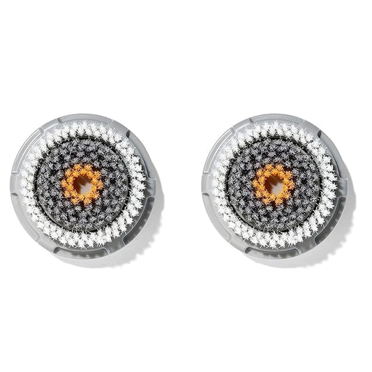 Clarisonic Men's Facial Cleansing Brush Head Replacement Compatible with Mia 1, Mia 2, Mia Fit, Alpha Fit, Smart Profile Uplift and Alpha Fit X, 2 Count