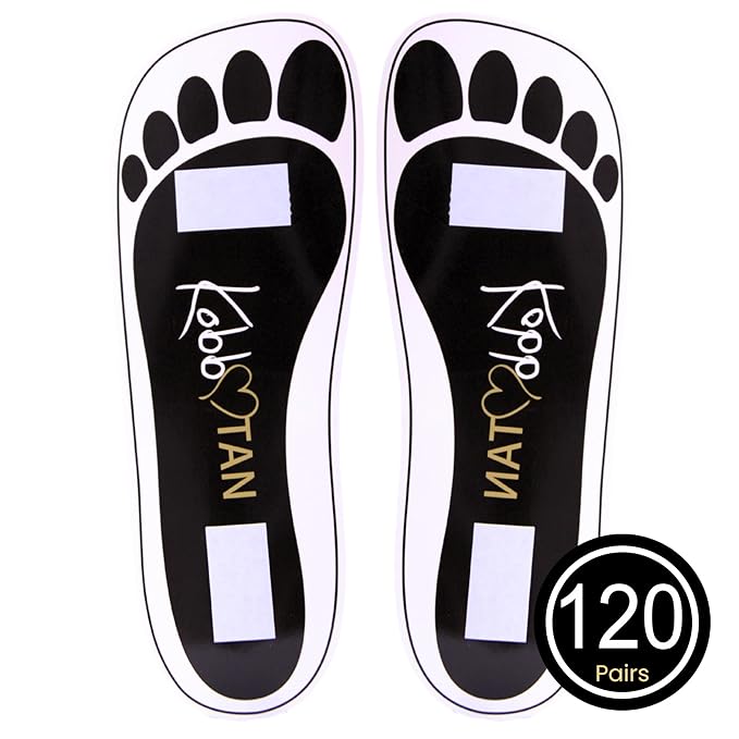 120 Pairs(240feets)Spray Tan Feet Pads Disposable & Economic Black Feet pads for Spray tanning,Use in Tanning booth,Sunless Tanning at Home or Beauty Salon-Non Slip-Comfortable-Hygienic-Ultra Bronzing