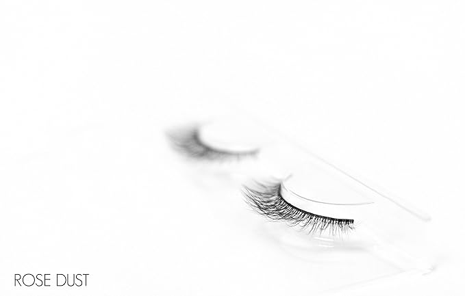 Cruelty Free 3D Faux Mink Eyelashes - Reusable and Durable - Fluffy and Natural - 100% Vegan Luxury Fibers - by Via Flora Beauty (Rose Dust)