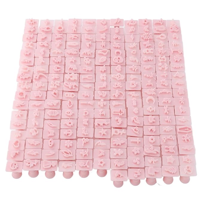 192pcs 3D Nail Art Stamper, Clear Lines Manicure Stamping Tools Different Patterns Stamper for Nail Salon DIY
