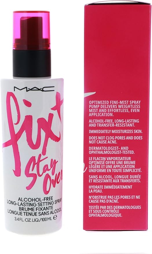 M.A.C. FIX+ STAY OVER ALCOHOL-FREE 16HR SETTING SPRAY - 3.4 Fl Oz / 100 ml