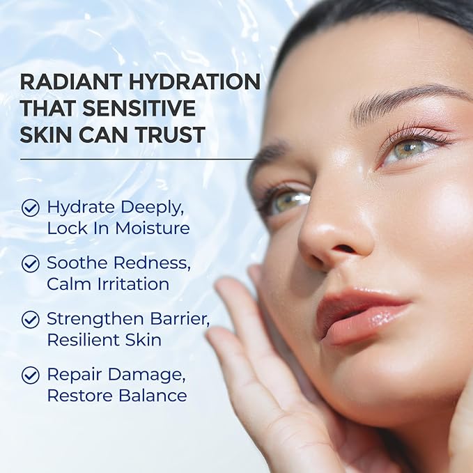 Intensive Repair Serum, 15% Hyaluronic Acid Serum with Ceramides and Centella Extract, Barrier Repair Redness Reilef Rosacea Treatment for Face Sensitive Acne Prone Skin, 30 Vials