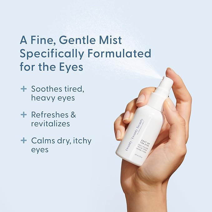 twenty/twenty Easy On The Eyes – 0.02% Hypochlorous Acid Spray to Cleanse Eyelashes – Reduce Eyelid Irritation – Safe for Sensitive Skin – Ophthalmologist Developed–Vegan, Clean Ingredients – 60ml