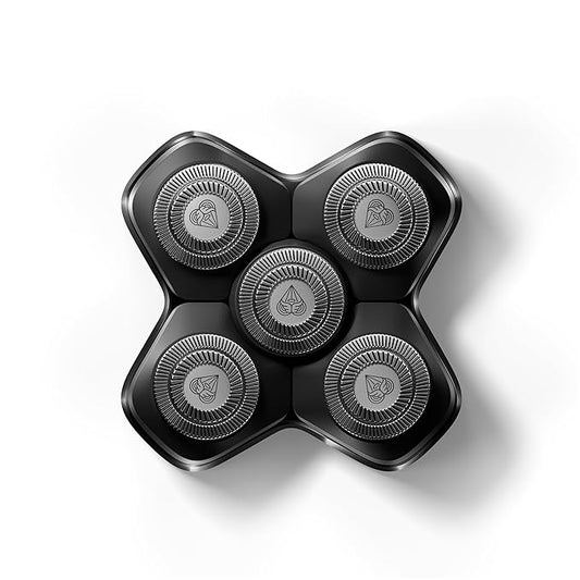 MANSCAPED® The Dome Shaver™ PRO SkinSafe® Replacement Blade Pad - Five Stainless Steel Rotary Pivoting Blades for Smooth Shave, Magnetic Attachment for Men's Head Shaver (1-Pack)