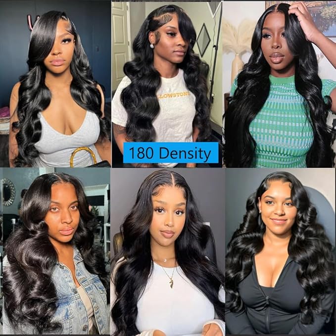 13x6 Body Wave Lace Front Wigs Human Hair Pre Plucked 22 Inch 180% Density Body Wave 13x6 HD Transparent Frontal Wigs Human Hair Lace Front Wigs for Women