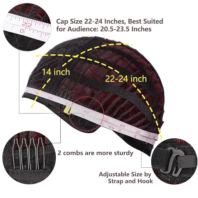 AISI HAIR Chocolate Brown Synthetic Wavy Curly Bob Wig with Bangs Short Wavy Hair for Women Synthetic Heat Resistant Bob Wigs