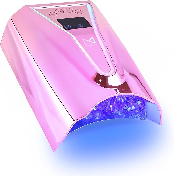 M - Crystal Cure 128W UV/LED Nail Lamp | Fast Curing with 45 Powerful LEDs | Cordless, Rechargeable, Auto Sensor |Gift Mom Professional Gel Nail Dryer for Manicures & Pedicures (Unicorn Purple)