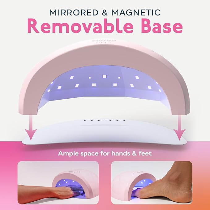 SUNUV 48W UV Light for Nails - SUNone Pink Hema-Free Gel Polish Kit, 6 Color Set