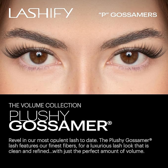 Lashify Plushy 15mm Gossamer Lashes in Chocolate Color, Easy DIY False Lashes for a Voluminous Yet Still Natural Look