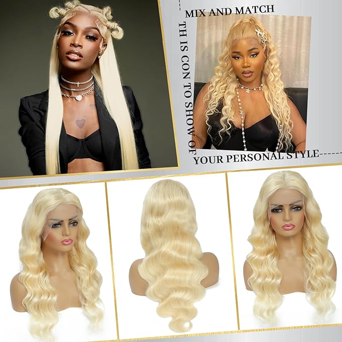 30 Inch 613 13x6 Lace Front Wig Human Hair 200 Density Blonde Body Wave HD Lace Front Wigs Human Hair Pre Plucked Blonde Wig Human Hair 613 Lace Frontal Wigs Human Hair