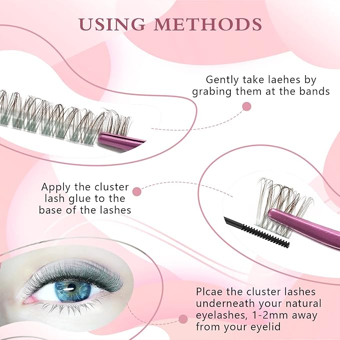 168 Pcs Colored Lash Clusters 2 Colors Mixed Cluster Lashes Dramatic Cosplay Lashes for DIY Individual Lash Extensions at Home Thin Band and Soft (Light Green+Dark Green, D-10-16mix)