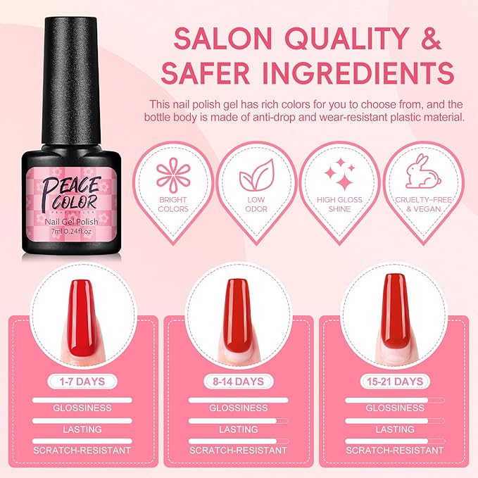 Gel Nail Polish Kit with U V Light and Drill Starter Kit 16 Colors Nail Polish 4PC Poly Nail Gel Base Top Coat Nail Stickers Professional Manicure Tool with Everything Gift for Women