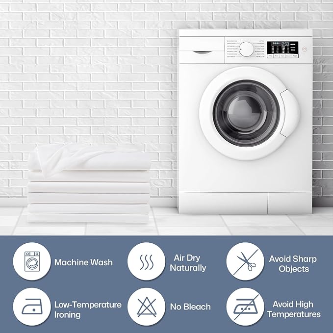 Lavisun Twin Flat Sheets 6 Pack,White Brushed Microfiber Bed Sheets, Soft & Breathable Bulk Sheets for Hotel, Massage, Hospital, Home, Dorm