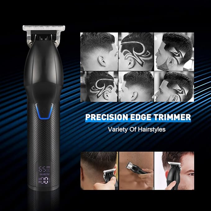 Karrte Professional Hair Clippers and Trimmer Kit for Men, Barber Clipper Set Cordless Hair Cutting, Beard Trimmer Grooming Haircut Kit