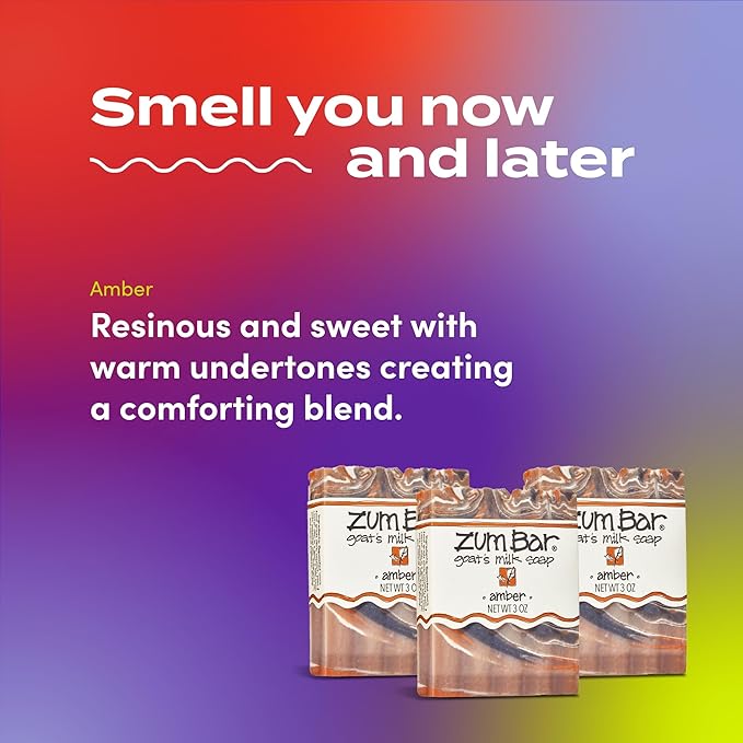 Zum Bar Goat's Milk Soap - Amber - 3 oz (3 Pack)