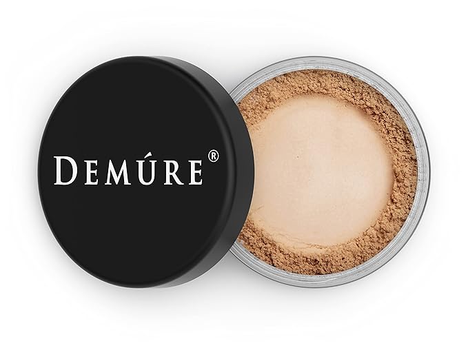 Demure Mineral Makeup, Finishing Powder (Tan), Loose Powder Make Up, Face Powder, Setting Powder Makeup, Professional Makeup