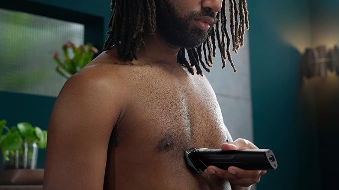 Philips Norelco Multigroom Series 5000 18 Piece, Beard Face, Hair, Body and Intimate Hair Trimmer for Men - NO BLADE OIL MG5910/49