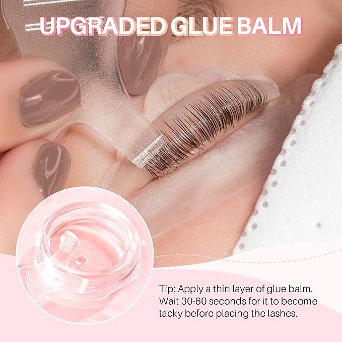 ICONSIGN Lash Lift Kit, Single Sachet Design Eyelash Fast Perm Kit with Glue Balm, Easy to Operate, Suitable for Salon & Home Use