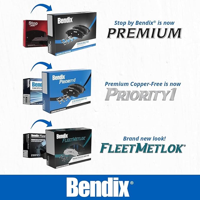Bendix Priority1 CFM1907 Semi-Metallic Rear Brake Pads for Select Models Mercedes-Benz AMG GT 63, 63 S, C63 AMG, S63 S65 S65L