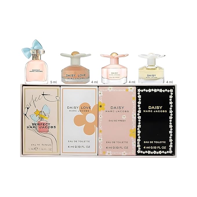 Marc Jacobs Perfume for Women Gift Set – 4-Piece Mini Variety Splashes