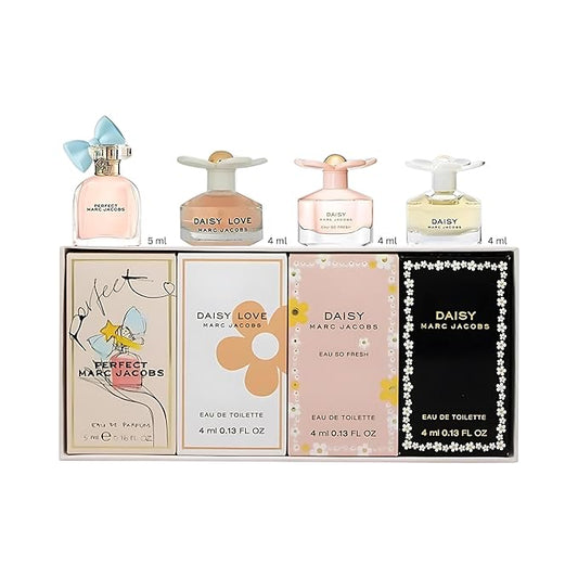 Marc Jacobs Perfume for Women Gift Set – 4-Piece Mini Variety Splashes