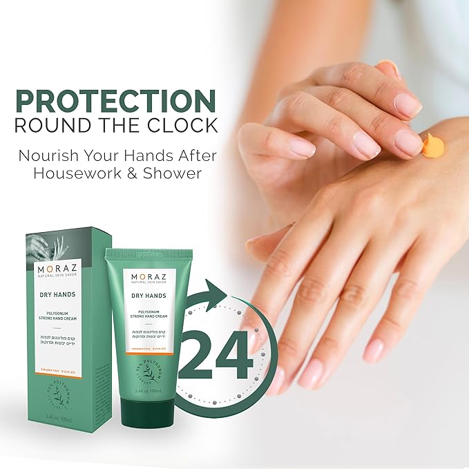 Moraz Herbal Hand Cream For Dry Cracked Hands with Polygonum Extract – Cruelty-Free Hand Moisturizer for Extremely Dry & Rough Skin – Paraben-Free & Herbal-Rich Hand Lotion for Women & Men, 8.5 Fl Oz