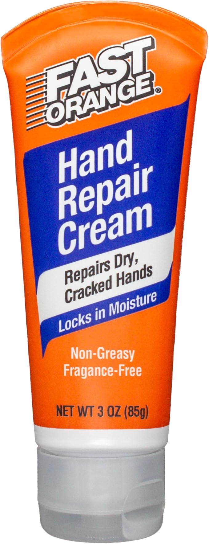 Fast Orange Hand Repair Cream, Repairs Dry & Cracked Hands after Heavy-Duty Automotive Work, On-the-go Compact Size 3oz, Non-Greasy and Unscented