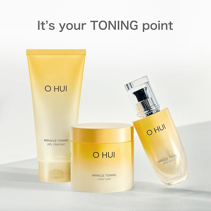 OHUI Miracle Toning Glow Serum | Travel Size Refill 20ml | Vitamin C Face Serum | Hyperpigmentation Treatment | Glowing Skin | Dullness| Hyaluronic Acid, AHA, PHA, Niacinamide | Korean Skin Care