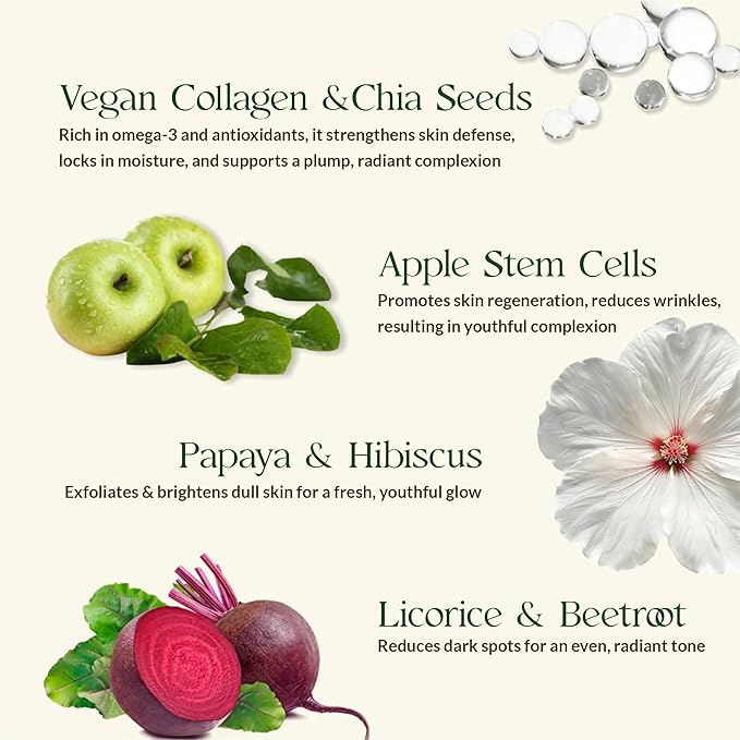 Stem Cellular Firming Moisturizer - Apple Stem Cells & Vegan Collagen - Anti-Aging Face/Neck Day & Night Cream - Firming, Hydrating, Wrinkle Repair - Improves Elasticity (1.69 fl oz)