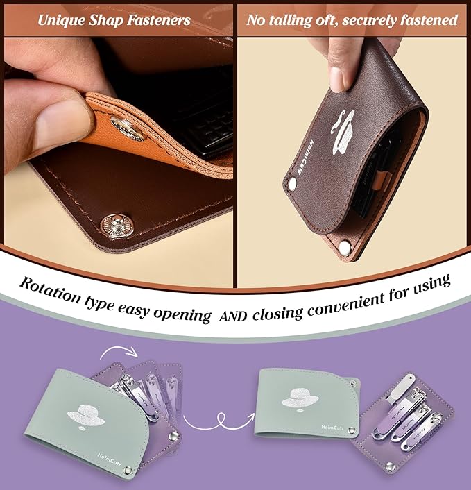 Toenail and Finger Nail Clippers Set: Separate Personal Nail Cutter Set for Men and Women, Travel Fingernail & Toe Nail Trimmer kit for Adult, Ideal for Wedding Gifts and Engagement Gifts for Couples