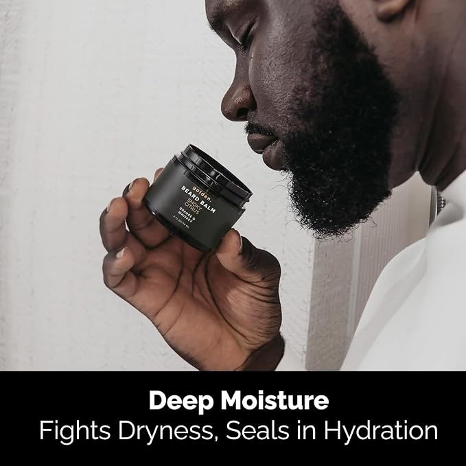 Golden Grooming Beard Oil & Balm Bundle for Men | Natural Growth Kit with Shea Butter | 2oz Balm & 1oz Oil | Smoky Citrus – Limited Edition