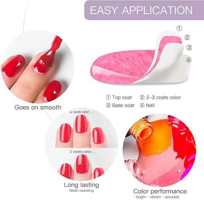 Vishine 4 Colors Starry Gel Nail Polish Color Collection Set Soak Off Glitter Galaxy Gel Nail Varnish Bling Nail Art Manicure Starter Gift Kit 8ml