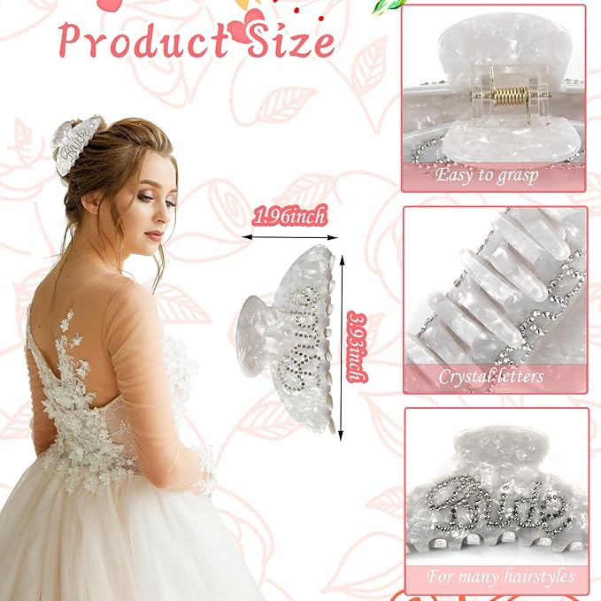 Bride To Be Gift Set - Makeup Bag, Slippers, Robe, Hair Clip - Wedding Gifts