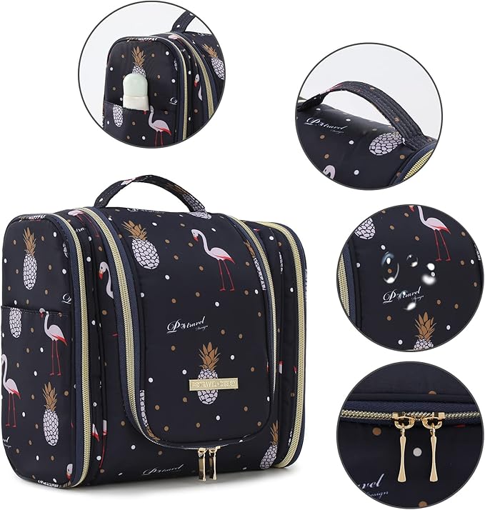 Lychii Hanging Toiletry Bag for Women, Cosmetic Makeup Bag Travel Organizer, Large