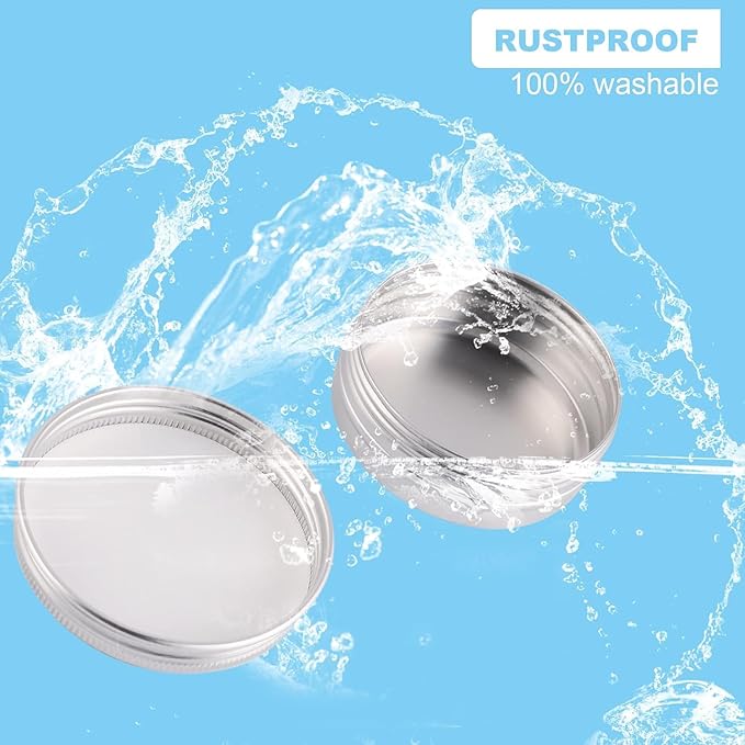 78 Pcs 2 Oz Aluminum Tin Cans Round Cans with Screw Lids, Refillable Cosmetic Metal Containers Food Candle Containers with Screw Tops for Crafts, Food Storage, DIY