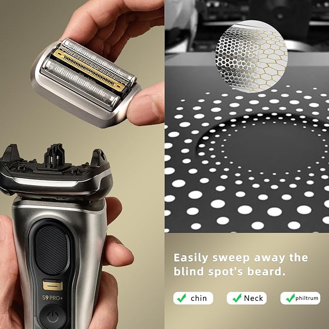 94M Series Razor Replacement Head Kit Compatible with Series 9 Aluminum Foil Electric Razors 9290cc, 9291cc, 9370cc, 9293s, 9385cc, 9390cc, 9330s, 9296cc and more