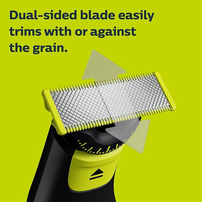 Philips Norelco OneBlade 360 Replacement Blades, for OneBlade Electric Shaver and Trimmer, Durable Stainless Steel, Trim, Edge and Shave, 2 pack, QP420/80