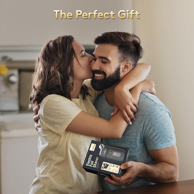 Brightup Foil Shaver Electric Razor & Shavers for Men with Trimmer[150 Min Runtime], IPX6 Waterproof Double Floating Blades for Shaving Face, Cordless/Type C Rechargeable/Travel Lock/LED Display