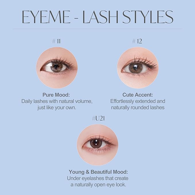 Eyelash x Artist Collaboration NO.11 Pure – 5 Set Pack, Natural False Eyelashes, Lightweight Cat Eye Lashes for a Minimalist Look, Soft Lashes for Everyday Use, K-Beauty