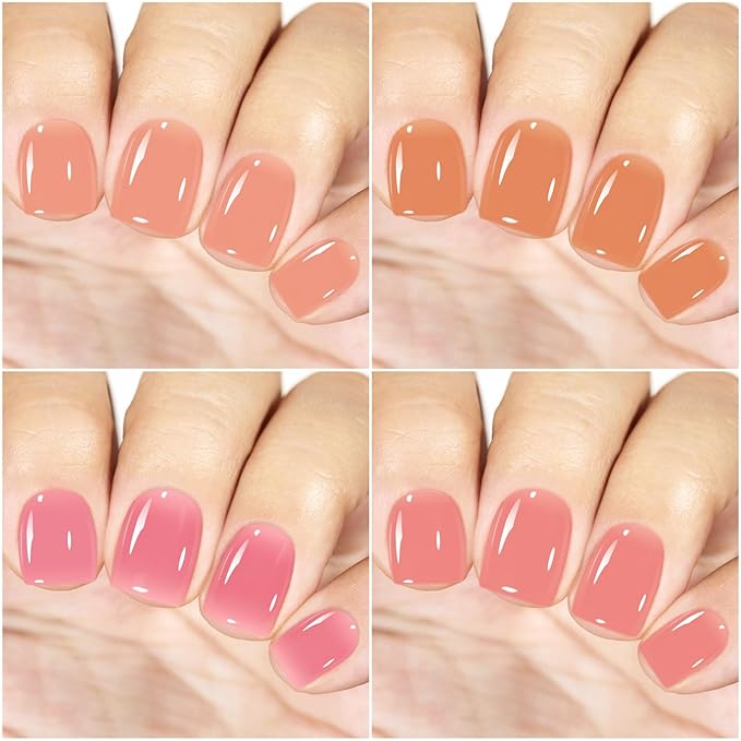 Vishine Gel Nail Polish Starter Kit with UV LED Nail Lamp, 45ColorSheer Milky Pink Jelly Nude Transparent Gel Polish, Top Coat, Base Coat & Matte Top Coat with Essential Nail Art Manicure Tools Set